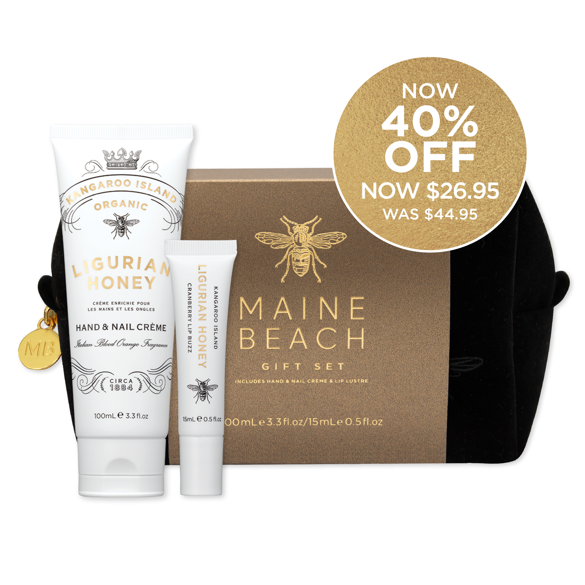 Vanity Bag Gift Set - Ligurian Honey